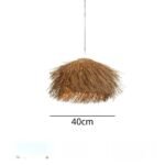 Estilo Japonés Vintage Grass Ratán Lámpara Colgante Luminatura (3)