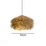 Estilo Japonés Vintage Grass Ratán Lámpara Colgante Luminatura (4)