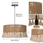 Lámpara Colgante Bohemia Vintage De Borlas Redonda (7)